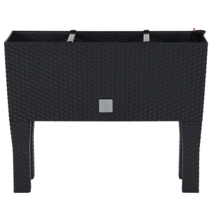 vidaXL Raised Garden Bed Anthracite 60x25x46 cm PP Rattan