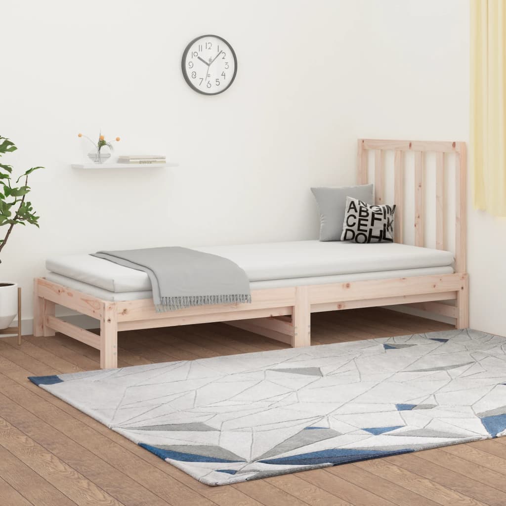 vidaXL Pull-out Day Bed without Mattress 2x(90x200) cm