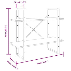 vidaXL 5-Tier Book Cabinet Grey Sonoma 80x30x175 cm Engineered Wood