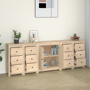 vidaXL Sideboard 230x35x80 cm Solid Wood Pine