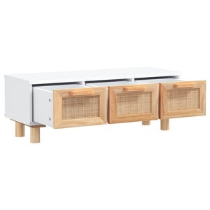 vidaXL Coffee Table White 80x40x30 cm Engineered Wood&Solid Wood Pine