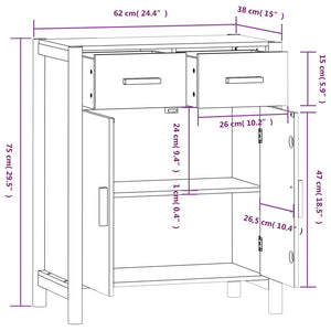 vidaXL Sideboard 62x38x75 cm Engineered Wood