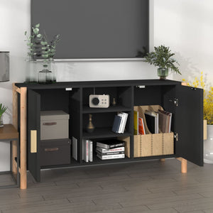 vidaXL Sideboard Black 107x38x60 cm Engineered Wood