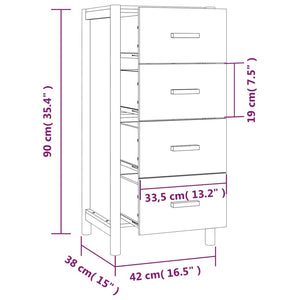 vidaXL Highboard 42x38x90 cm Engineered Wood