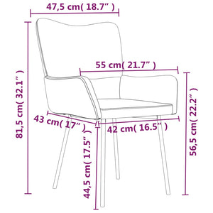 vidaXL Dining Chairs 2 pcs Dark Grey Velvet