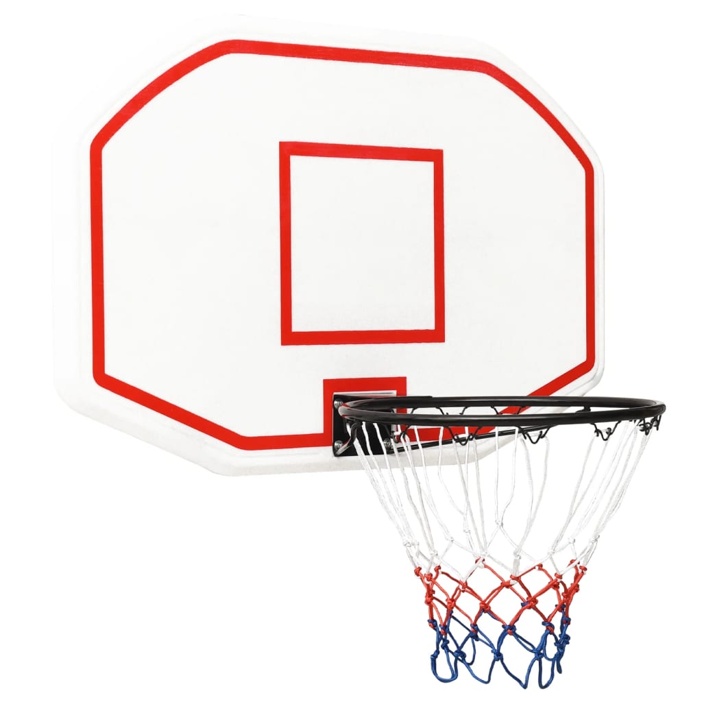 vidaXL Basketball Backboard White 109x71x3 cm Polyethene