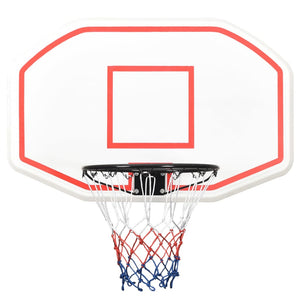 vidaXL Basketball Backboard White 109x71x3 cm Polyethene