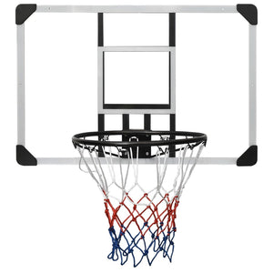 vidaXL Basketball Backboard Transparent 90x60x2.5 cm Polycarbonate