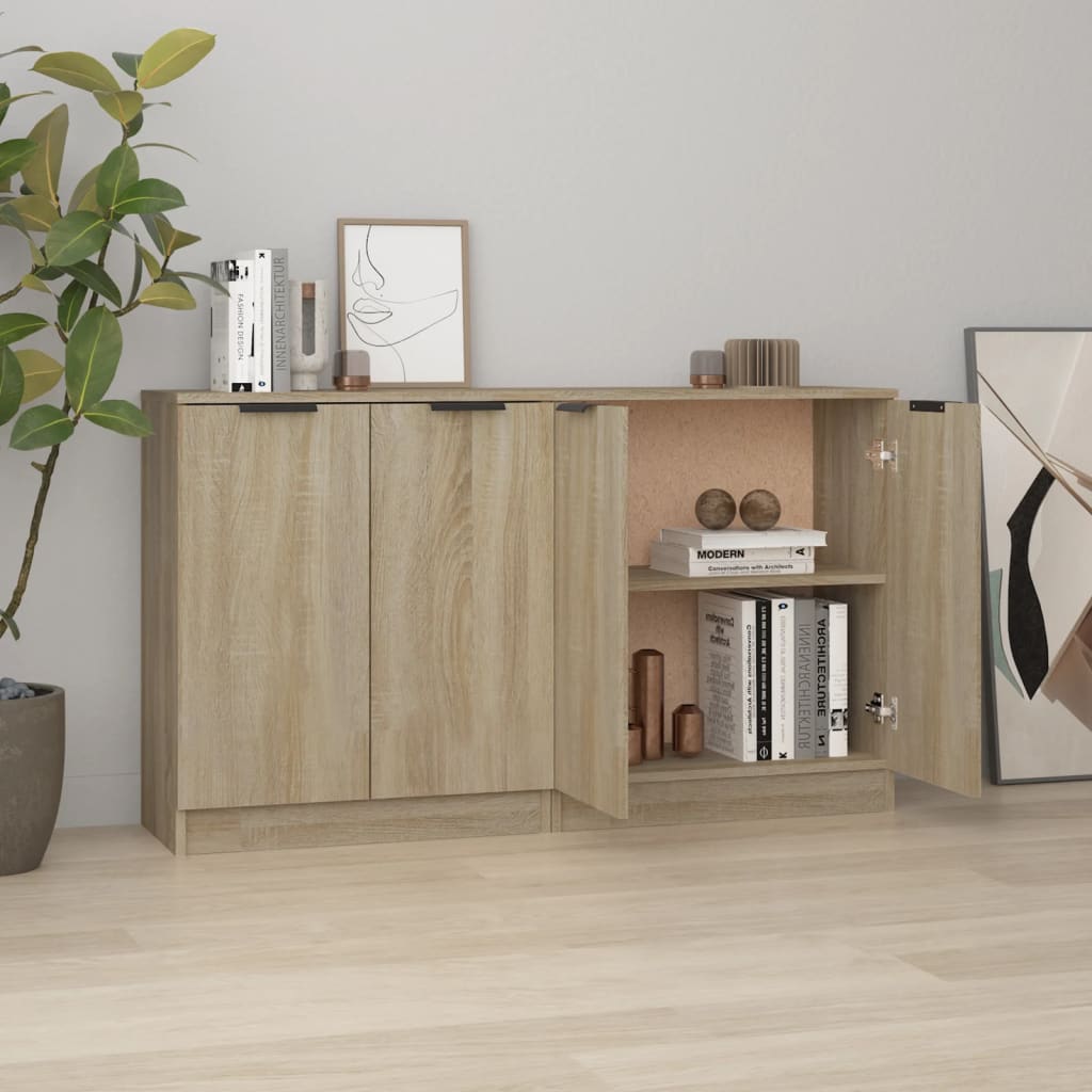 vidaXL Sideboards 2 pcs Sonoma Oak 60x30x70 cm Engineered Wood