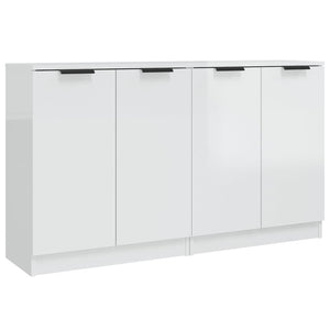 vidaXL Sideboards 2 pcs High Gloss White 60x30x70 cm Engineered Wood