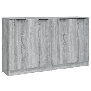 vidaXL Sideboards 2 pcs Grey Sonoma 60x30x70 cm Engineered Wood