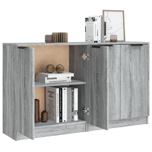 vidaXL Sideboards 2 pcs Grey Sonoma 60x30x70 cm Engineered Wood