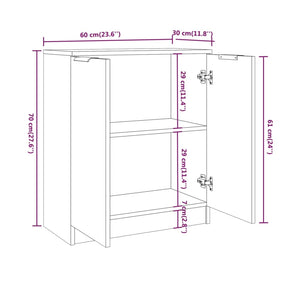 vidaXL 3 Piece Sideboards White Engineered Wood