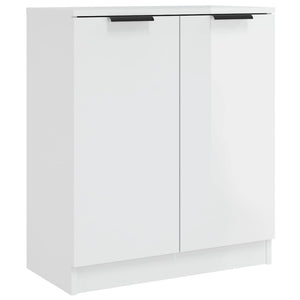 vidaXL 3 Piece Sideboards High Gloss White Engineered Wood