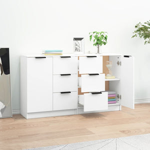 vidaXL Sideboards 2 pcs White 60x30x70 cm Engineered Wood