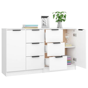 vidaXL Sideboards 2 pcs White 60x30x70 cm Engineered Wood