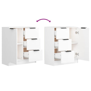 vidaXL Sideboards 2 pcs White 60x30x70 cm Engineered Wood