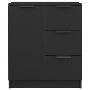 vidaXL Sideboards 2 pcs Black 60x30x70 cm Engineered Wood