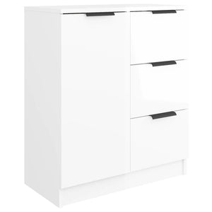 vidaXL Sideboards 2 pcs High Gloss White 60x30x70 cm Engineered Wood