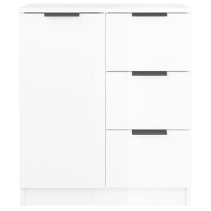 vidaXL Sideboards 2 pcs High Gloss White 60x30x70 cm Engineered Wood