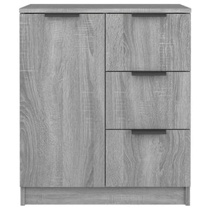 vidaXL Sideboards 2 pcs Grey Sonoma 60x30x70 cm Engineered Wood