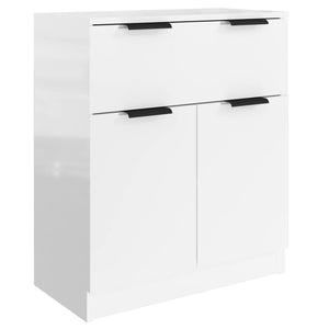 vidaXL 3 Piece Sideboards High Gloss White Engineered Wood