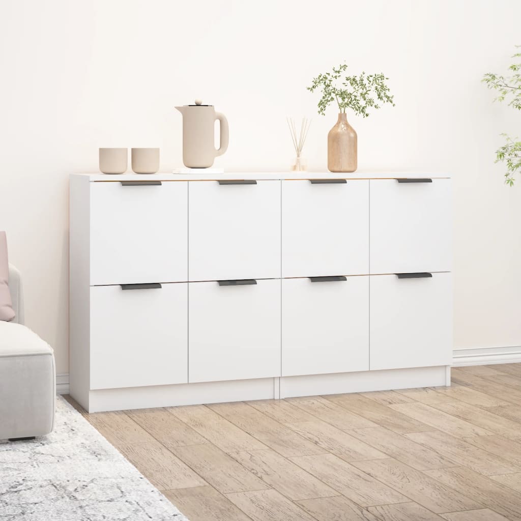 vidaXL Sideboards 2 pcs White 60x30x70 cm Engineered Wood