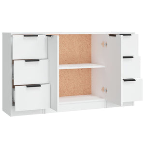 vidaXL Sideboards 3 pcs White Engineered Wood