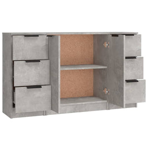 vidaXL Sideboards 3 pcs Concrete Grey Engineered Wood