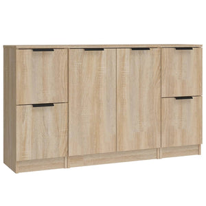 vidaXL Sideboards 3 pcs Sonoma Oak Engineered Wood