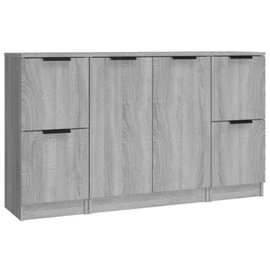 vidaXL Sideboards 3 pcs Grey Sonoma Engineered Wood