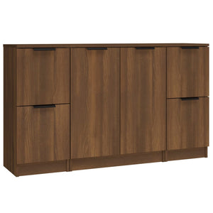 vidaXL Sideboards 3 pcs Brown Oak Engineered Wood