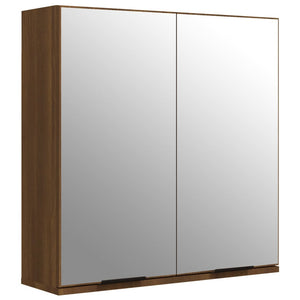 vidaXL 3 Piece Bathroom Cabinet Set Brown Oak Engineered Wood