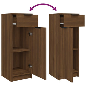 vidaXL 3 Piece Bathroom Cabinet Set Brown Oak Engineered Wood