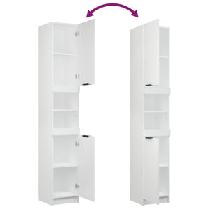 vidaXL 3 Piece Bathroom Cabinet Set White Engineered Wood