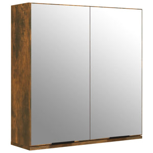 vidaXL 3 Piece Bathroom Cabinet Set Smoked Oak Engineered Wood