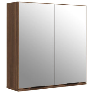 vidaXL 3 Piece Bathroom Cabinet Set Brown Oak Engineered Wood