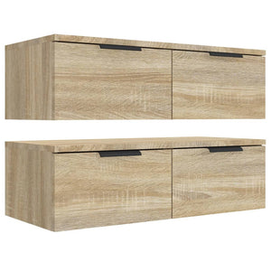 vidaXL Wall Cabinets 2 pcs Sonoma Oak 68x30x20 cm Engineered Wood