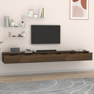 vidaXL Wall Cabinets 2 pcs Brown Oak 102x30x20 cm Engineered Wood