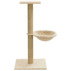 vidaXL Cat Tree with Sisal Scratching Post Cream 74 cm