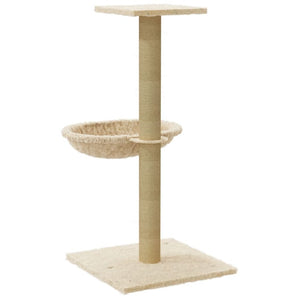 vidaXL Cat Tree with Sisal Scratching Post Cream 74 cm