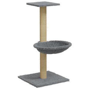 vidaXL Cat Tree with Sisal Scratching Post Light Grey 74 cm