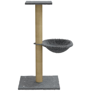 vidaXL Cat Tree with Sisal Scratching Post Light Grey 74 cm