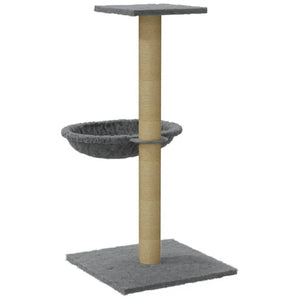 vidaXL Cat Tree with Sisal Scratching Post Light Grey 74 cm