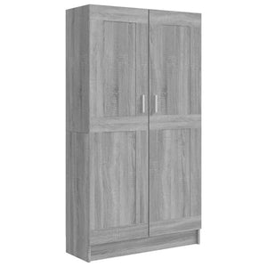 vidaXL Book Cabinet Grey Sonoma 82.5x30.5x150 cm Engineered Wood