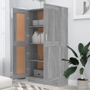 vidaXL Book Cabinet Grey Sonoma 82.5x30.5x150 cm Engineered Wood