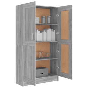 vidaXL Book Cabinet Grey Sonoma 82.5x30.5x150 cm Engineered Wood