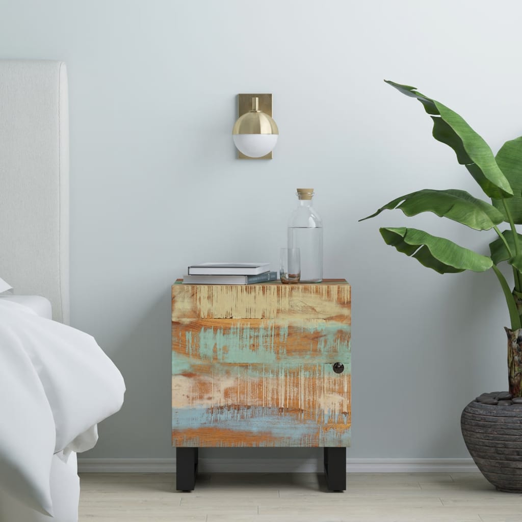 vidaXL Bedside Cabinet 40x33x46 cm Solid Wood Reclaimed