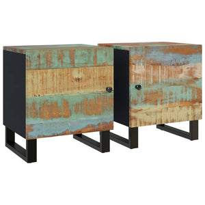 vidaXL Bedside Cabinets 2 pcs 40x33x46 cm Solid Wood Reclaimed