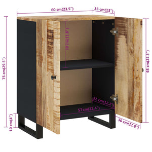 vidaXL Sideboard 60x33x75 cm Solid Wood Mango